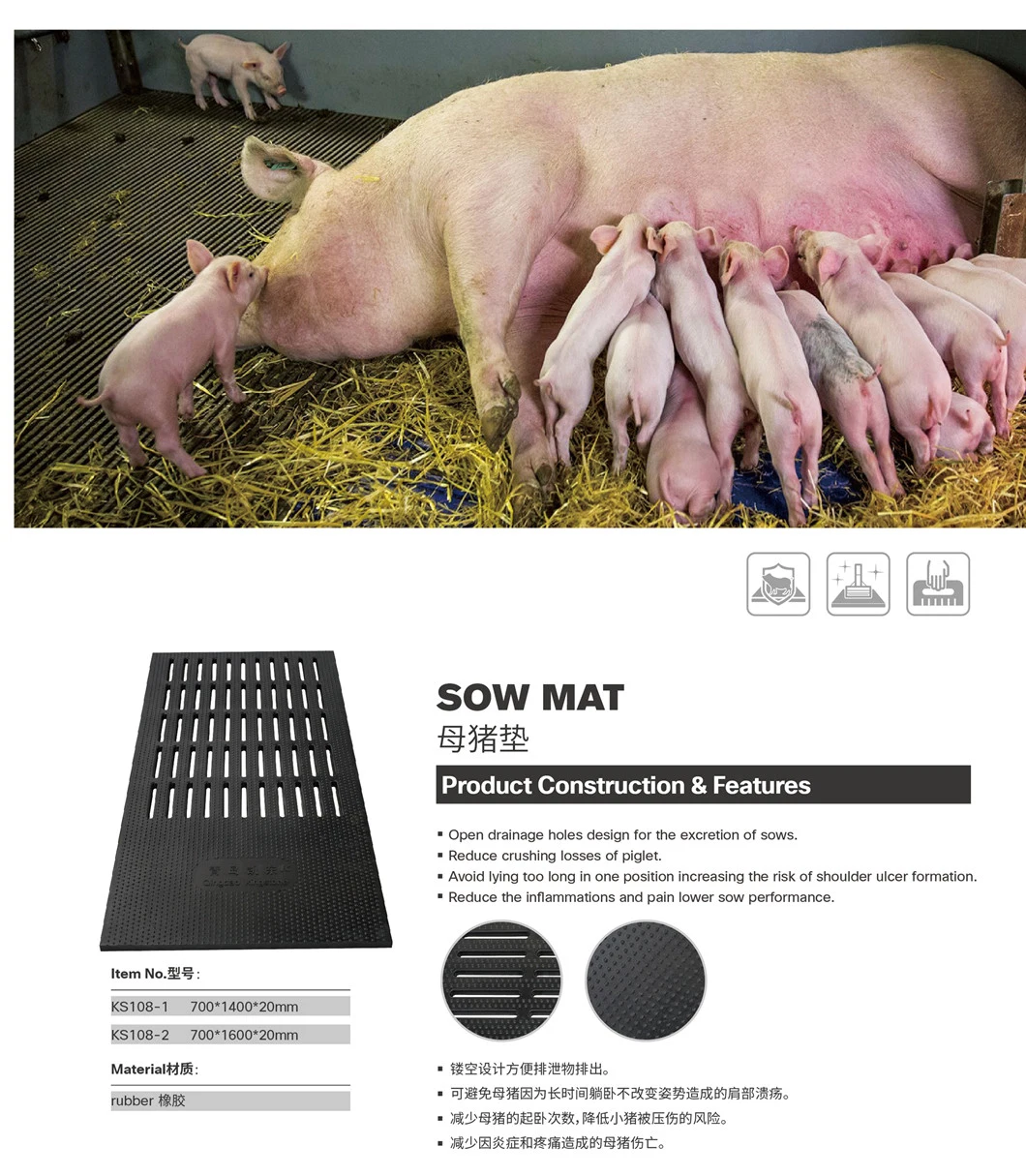 Factory High Quality Sow / Pig / Hog Hot DIP Galvanized Gestation Stall Rubber Floor
