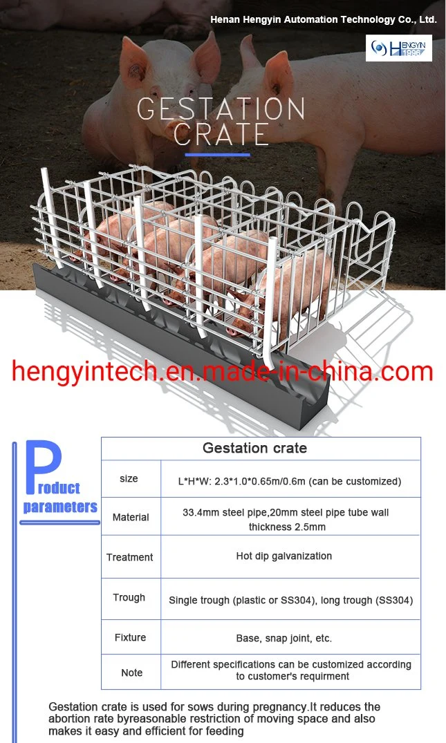 Pig Cage New Design Galvanized Gestation Crate for Sale