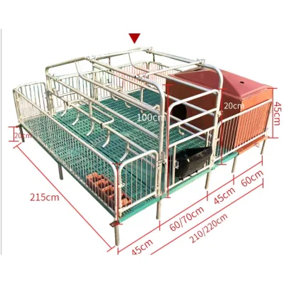 2023 Farming Galvanized Pig Nursery Crates Bed